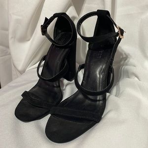 Forever 21 Black 3-strap Heels
